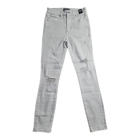 NWT Abercrombie & Fitch Simone‎ High Rise Ankle Jeans Sz 24 Green Cotton - Picture 3 of 10